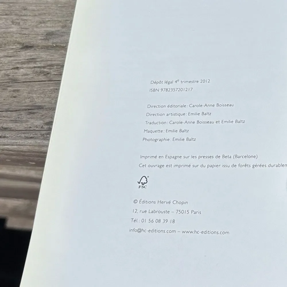 L.O.V.E. Foodbook by Emilie Baltz Cook Book in French Language Signed